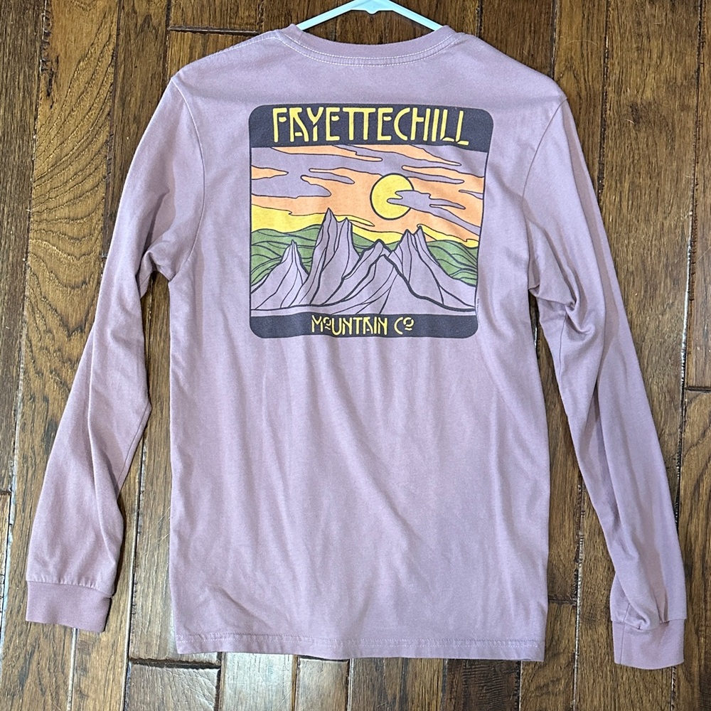 Fayettechill Mountain Co. Graphic Long Sleeve Tee - Dusty Mauve